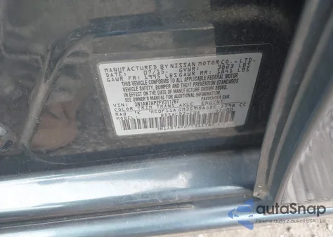 2015 Nissan Sentra Sv z USA, uszkodzony, nr VIN 3N1AB7AP2FY311787